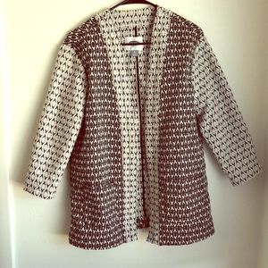 Black and white pattern blazer